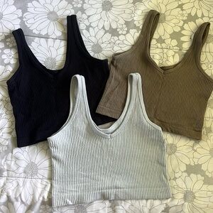 Out from under drew seamless ribbed cropped tank top/size small